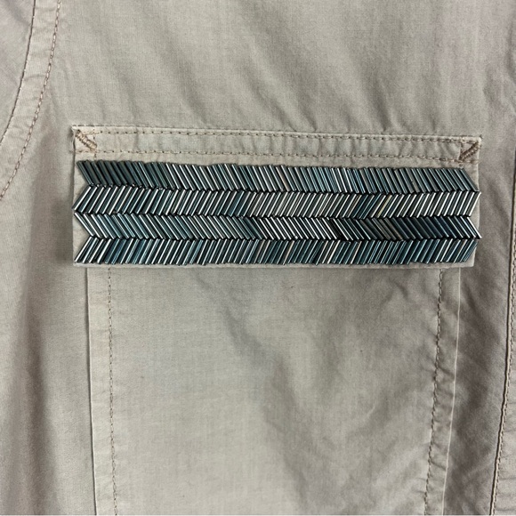 J Crew Beaded Cotton Popover Shirt Size 6 - Picture 5 of 9